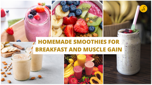 Satvic Homemade Smoothies For Breakfast and Muscle Gain